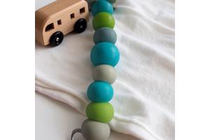 Speenkoord dino turquoise khaki