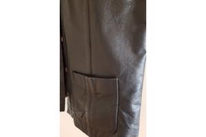Heren Gilet/Hesje zwart leer..