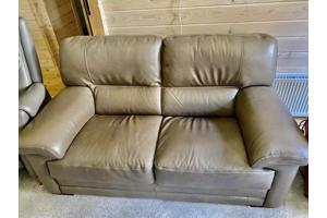 Leren bank fauteuil plus sta op stoel