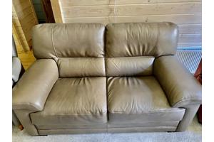 Leren bank fauteuil plus sta op stoel