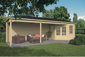 Blokhut - Tuinhuis Gretel | 44 mm | vuren onbehandeld