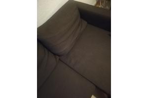 Bruine Ikea hoekslaapbank met opberger