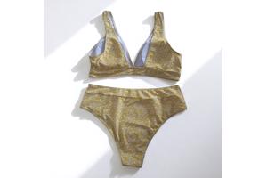 Bikini geel wit bloemetjes XL
