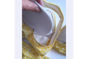 Bikini geel wit bloemetjes XL