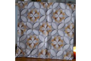 Set van 4 kussenhoezen grijs wit goud 40x40cm