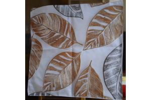 Set van 4 kussenhoezen grijs wit goud 40x40cm