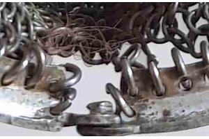 Antiek maliënkolder portemonnee mesh metaal zeldzame vondst