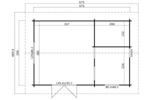 Blokhut Caroline 575x390 Onbehandeld vuren