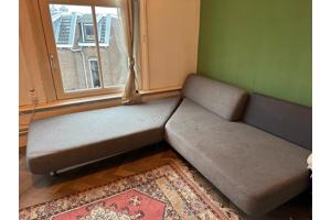 Hoekbank loungebank licht grijs