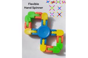 Flexibele Fidget Spinner blauw meerkleurig