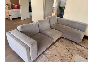 IKEA Nockeby 3-Zitsbank met chaise longue grijs