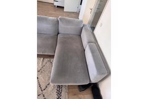 IKEA Nockeby 3-Zitsbank met chaise longue grijs