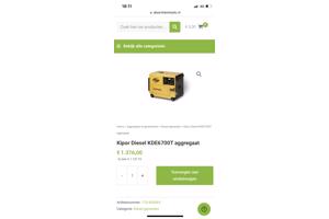 Kipor aggregaat zgan