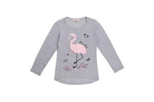 Seagull longsleeve t-shirt grijs flamingo we run 158/164