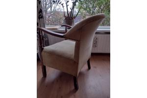 Lichtgroene vintage fauteuil