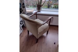 Lichtgroene vintage fauteuil