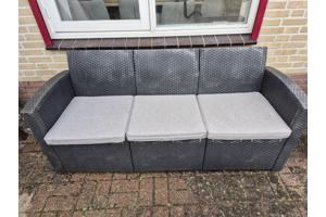 MaxxGarden driezits tuinbank inclusief kussens.