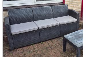 MaxxGarden driezits tuinbank inclusief kussens.