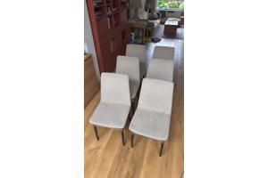 Set van 6 stevige eettafelstoelen
