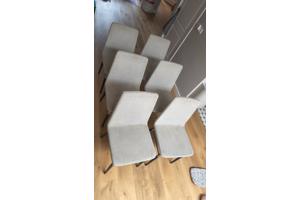 Set van 6 stevige eettafelstoelen