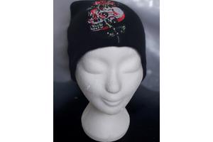 Skull muts roses glitter one size