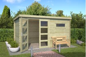 Blokhut Timian 380x230 Onbehandeld vuren