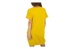 Shirt jurk Unhappy honden opdruk geel S