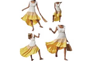 Zomerjurk met sleep maat L