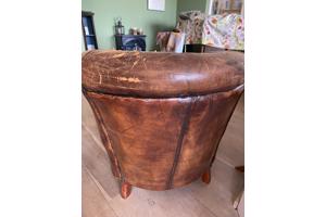 Engelse/Britse Wingchair & Schapenlederen Stoel