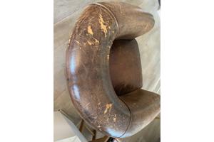 Engelse/Britse Wingchair & Schapenlederen Stoel