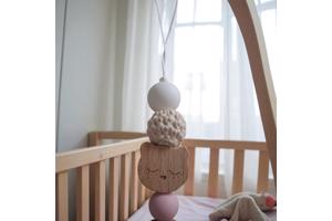 Gepersonaliseerde naam speen koord beertje lichtroze