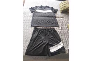 2 delige heren zomer set zwart grijs wit 3XL