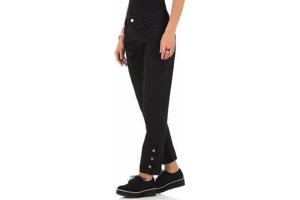 Jeans zwart met sier druk knopen S