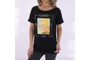 Glo-story t-shirt 1995 zwart glamour glitter one size