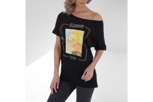 Glo-story t-shirt 1995 zwart glamour glitter one size