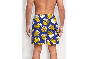 Zwembroek -zwemshort blauw met bier S