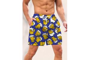 Zwembroek -zwemshort blauw met bier S