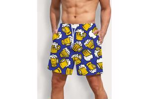 Zwembroek -zwemshort blauw met bier S