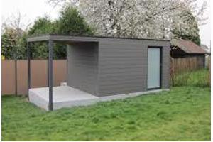 Strak tuinhuis Box-WPC in diverse standaard maten