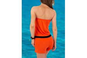 Playsuit offshoulder oranje XL