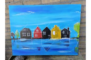 Schilderij Zaans Kijkje II van