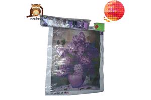 nr 11 Diamond Painting bloemen lila paars 50x40cm (vierkant)