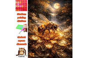 50x40cm Diamond Painting wesp goud zwart (vierkant) nr 17