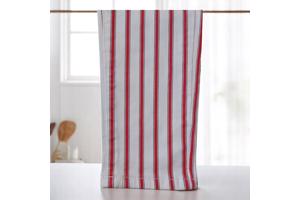 Skinny broek wit rood gestreept S