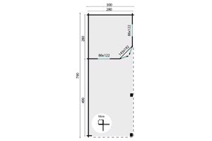 Blokhut - Tuinhuis Bertil | 44 mm | vuren onbehandeld