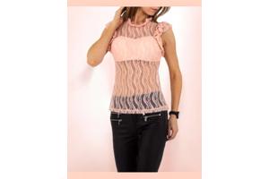 Emma & Ashley mouwloze kanten top roze M