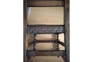 Eiken stoelen met leer bekleed 6 stuks heel mooi