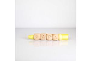 Gepersonaliseerde balpen papa geel wit