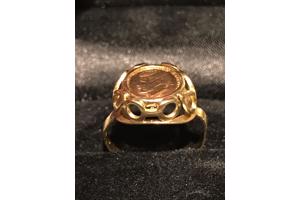 14 karaat gouden jfk ring