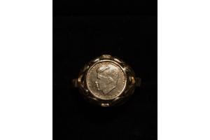14 karaat gouden jfk ring